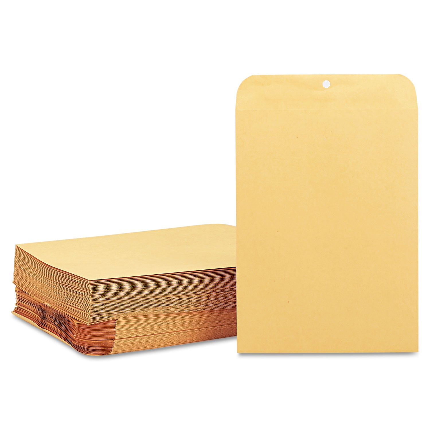 Quality Park Clasp Envelope, 28 lb Bond Weight Kraft, #90, Cheese Blade Flap, Clasp/Gummed Closure, 9 x 12, Brown Kraft, 100/Box (37890)