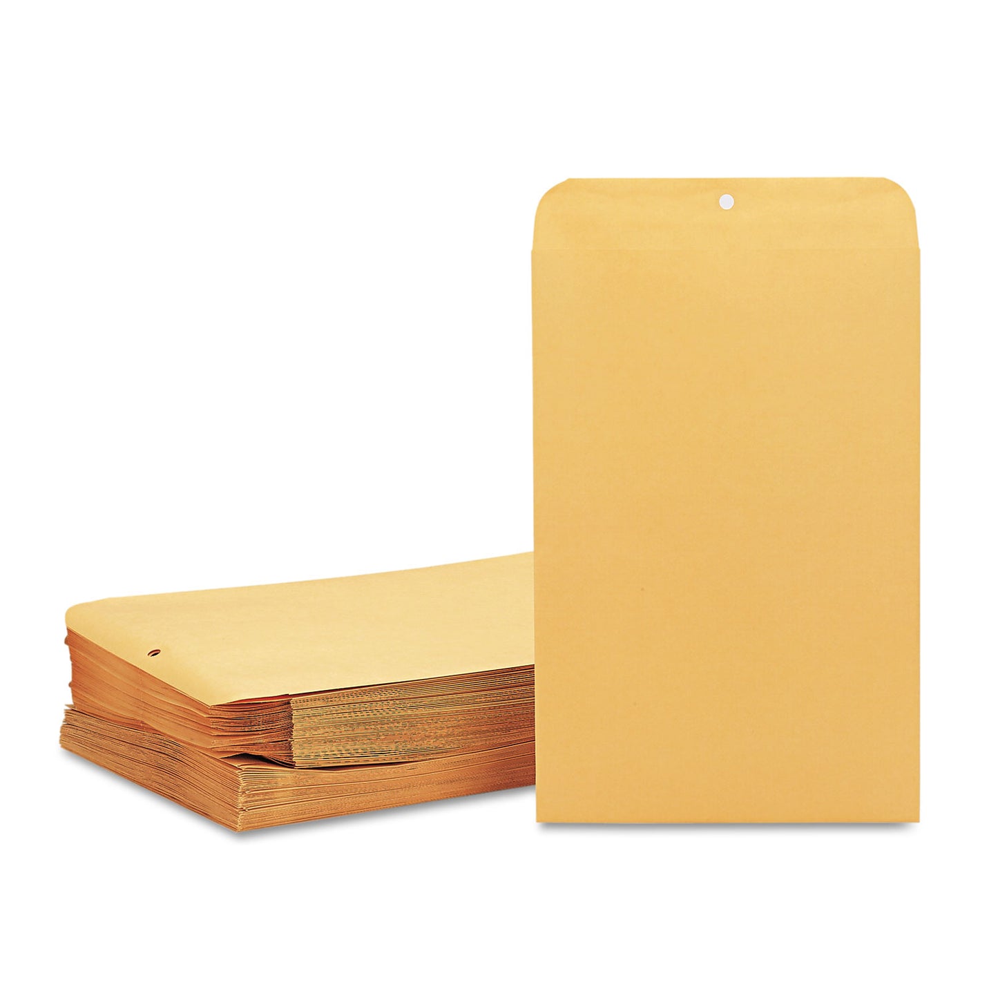 Quality Park Clasp Envelope, 28 lb Bond Weight Kraft, #98, Square Flap, Clasp/Gummed Closure, 10 x 15, Brown Kraft, 100/Box (37898)