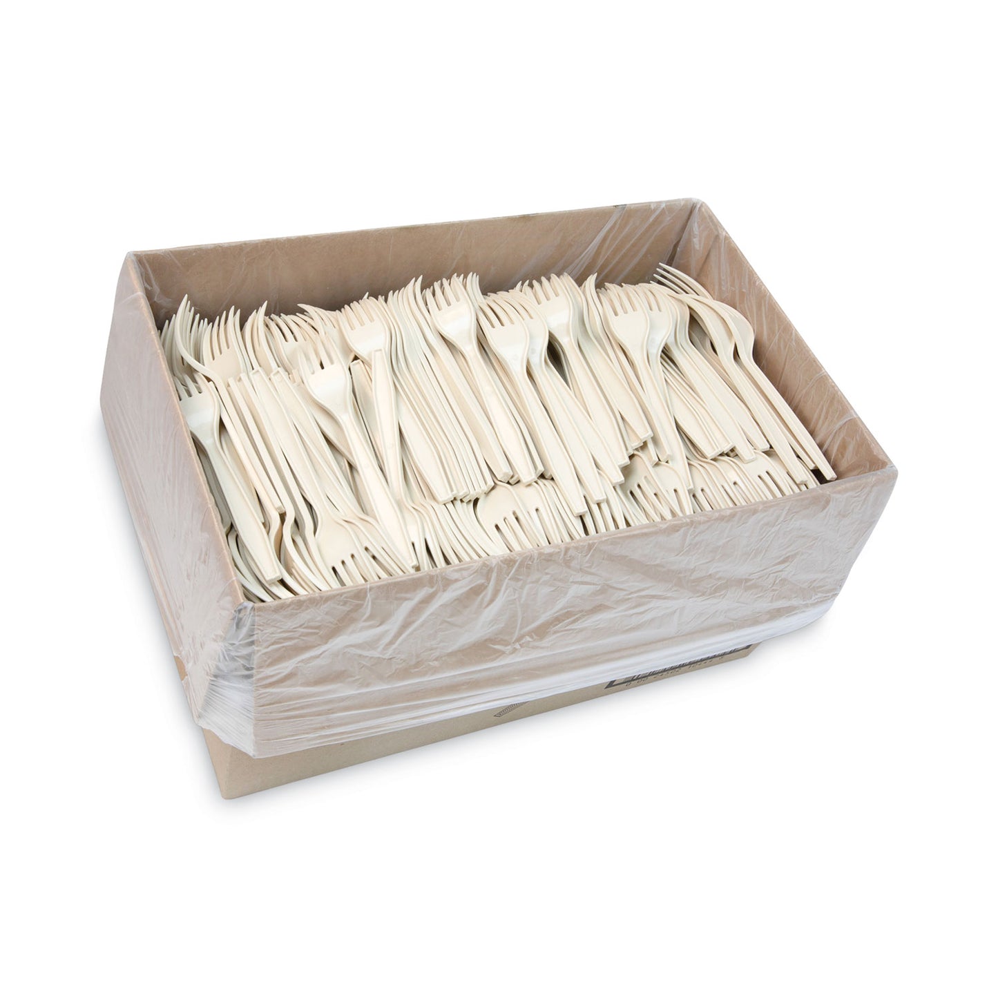 Pactiv EarthChoice PSM Cutlery, Heavyweight, Fork, 6.88", Tan, 1,000/Carton (YPSMFTEC)