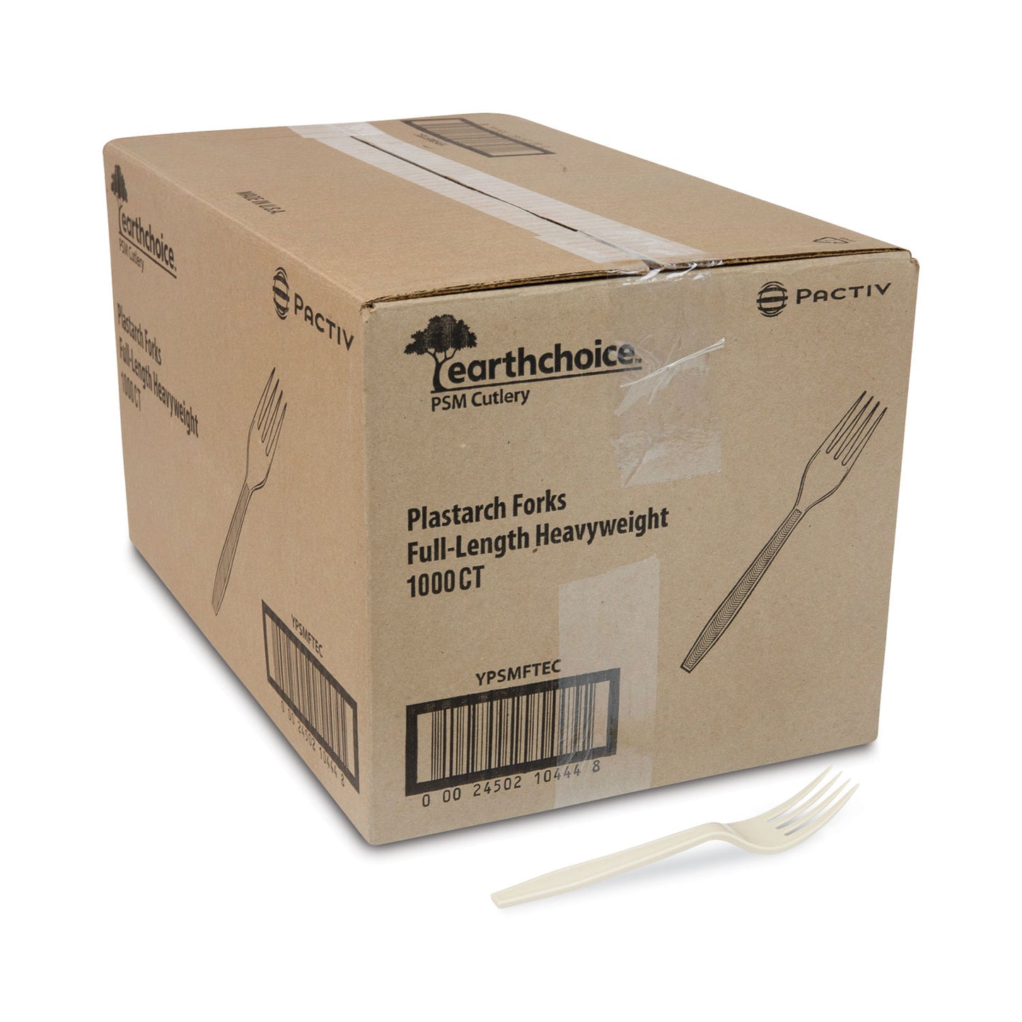 Pactiv EarthChoice PSM Cutlery, Heavyweight, Fork, 6.88", Tan, 1,000/Carton (YPSMFTEC)