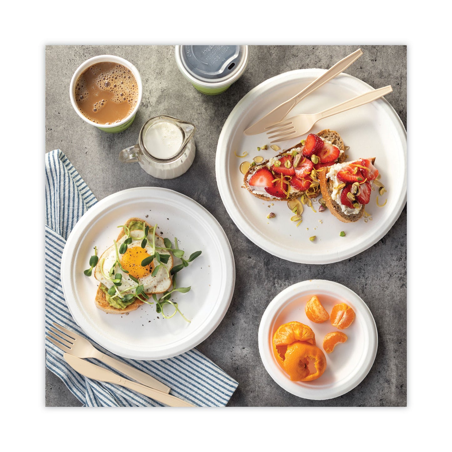 Pactiv EarthChoice PSM Cutlery, Heavyweight, Fork, 6.88", Tan, 1,000/Carton (YPSMFTEC)