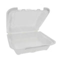 Pactiv Vented Foam Hinged Lid Container, Dual Tab Lock, 8.42 x 8.15 x 3, White, 150/Carton (YTD188010000)