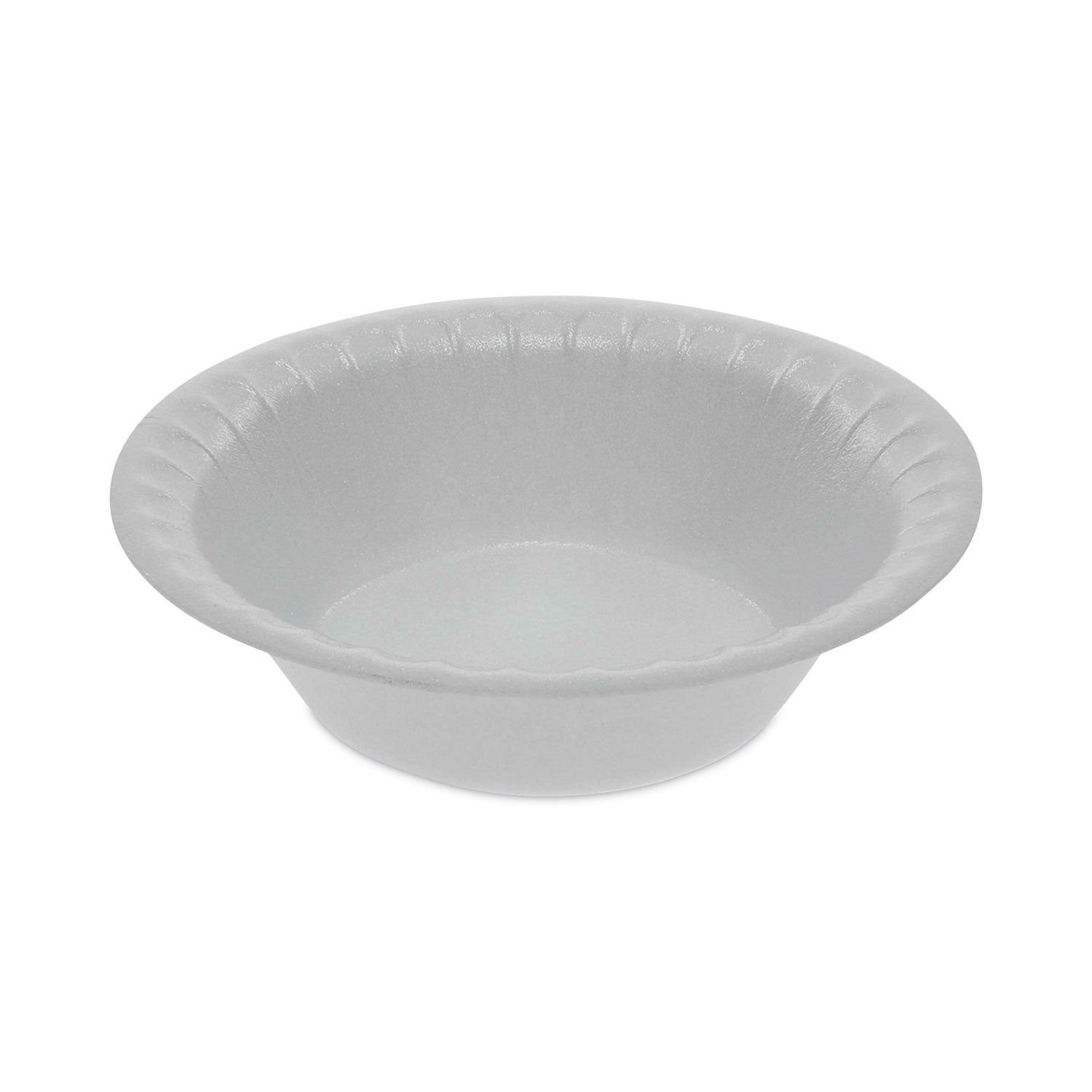 Pactiv Placesetter Satin Non-Laminated Foam Dinnerware, Bowl, 5 oz, 4.5" dia, White, 1,250/Carton (YTH100040000)