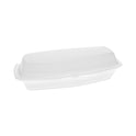 Pactiv Foam Hinged Lid Container, Single Tab Lock Hot Dog, 7.25 x 3 x 2, White, 504/Carton (YTH100980000)