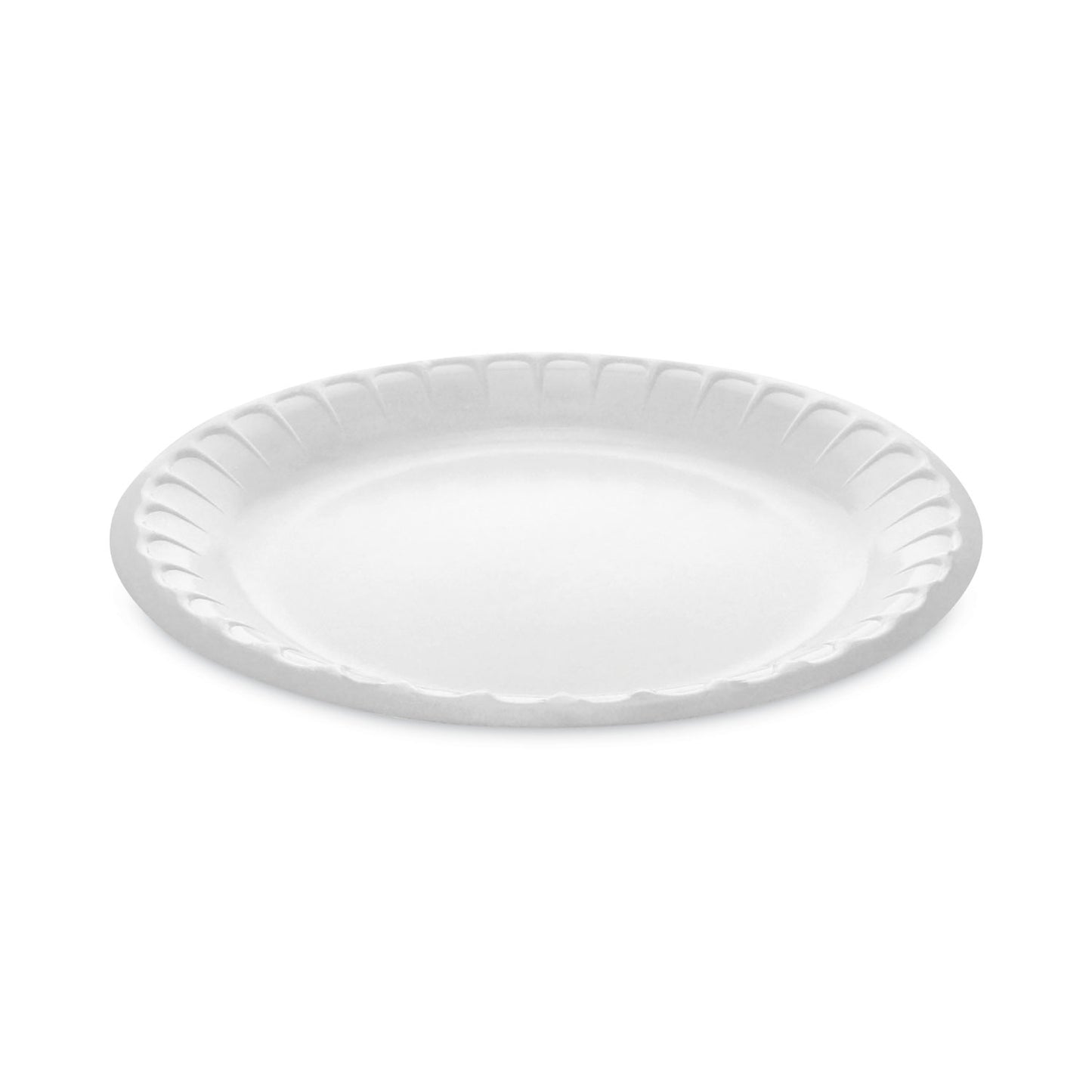 Pactiv Placesetter Deluxe Laminated Foam Dinnerware, Plate, 8.88" dia, White, 500/Carton (YTK100090000)