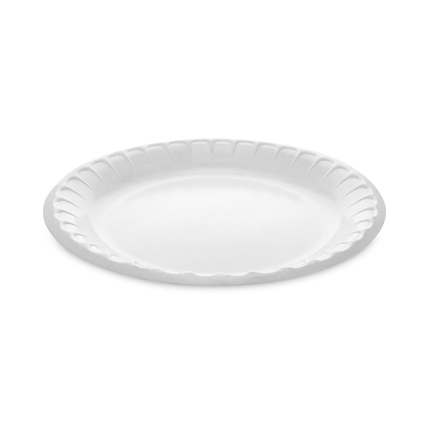 Pactiv Placesetter Deluxe Laminated Foam Dinnerware, Plate, 8.88" dia, White, 500/Carton (YTK100090000)