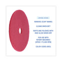 Boardwalk Buffing Floor Pads, 21" Diameter, Red, 5/Carton (4021RED)