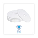 Boardwalk Polishing Floor Pads, 20" Diameter, White, 5/Carton (4020WHI)