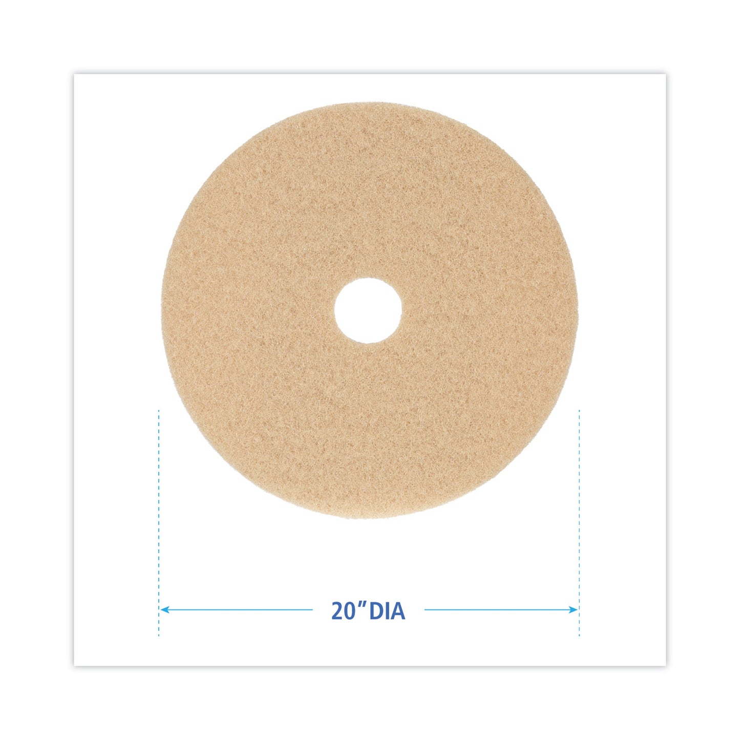 Boardwalk Burnishing Floor Pads, 20" Diameter, Tan, 5/Carton (4020ULT)