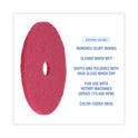Boardwalk Buffing Floor Pads, 20" Diameter, Red, 5/Carton (4020RED)