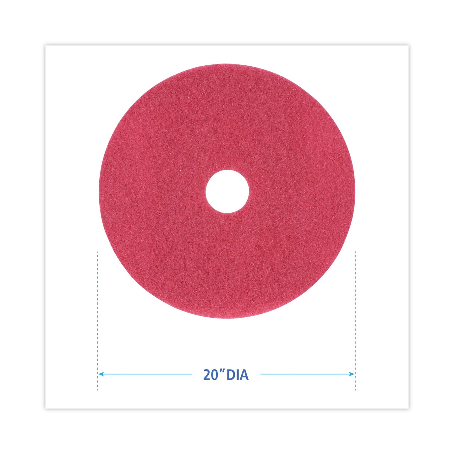 Boardwalk Buffing Floor Pads, 20" Diameter, Red, 5/Carton (4020RED)