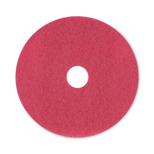 Boardwalk Buffing Floor Pads, 20" Diameter, Red, 5/Carton (4020RED)