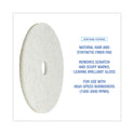 Boardwalk Natural Burnishing Floor Pads, 20" Diameter, White, 5/Carton (4020NAT)