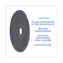 Boardwalk High Performance Stripping Floor Pads, 20" Diameter, Black, 5/Carton (4020HIP)