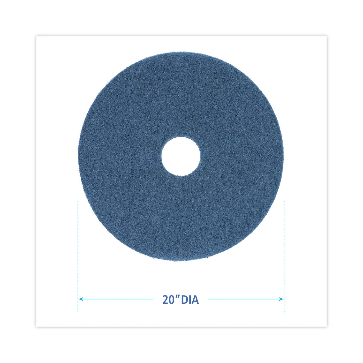 Boardwalk Scrubbing Floor Pads, 20" Diameter, Blue, 5/Carton (4020BLU)