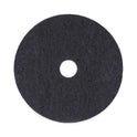 Boardwalk Stripping Floor Pads, 20" Diameter, Black, 5/Carton (4020BLA)