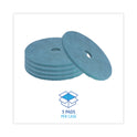 Boardwalk Burnishing Floor Pads, 20" Diameter, Aqua, 5/Carton (4020AQU)