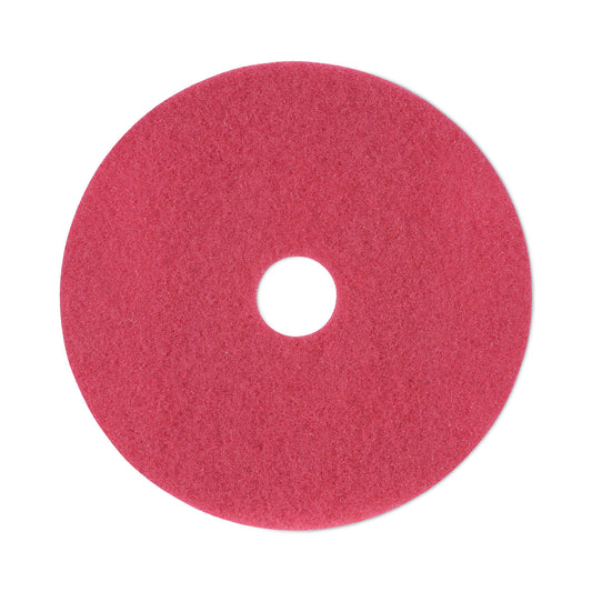 Boardwalk Buffing Floor Pads, 19" Diameter, Red, 5/Carton (4019RED)