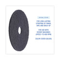 Boardwalk Stripping Floor Pads, 19" Diameter, Black, 5/Carton (4019BLA)