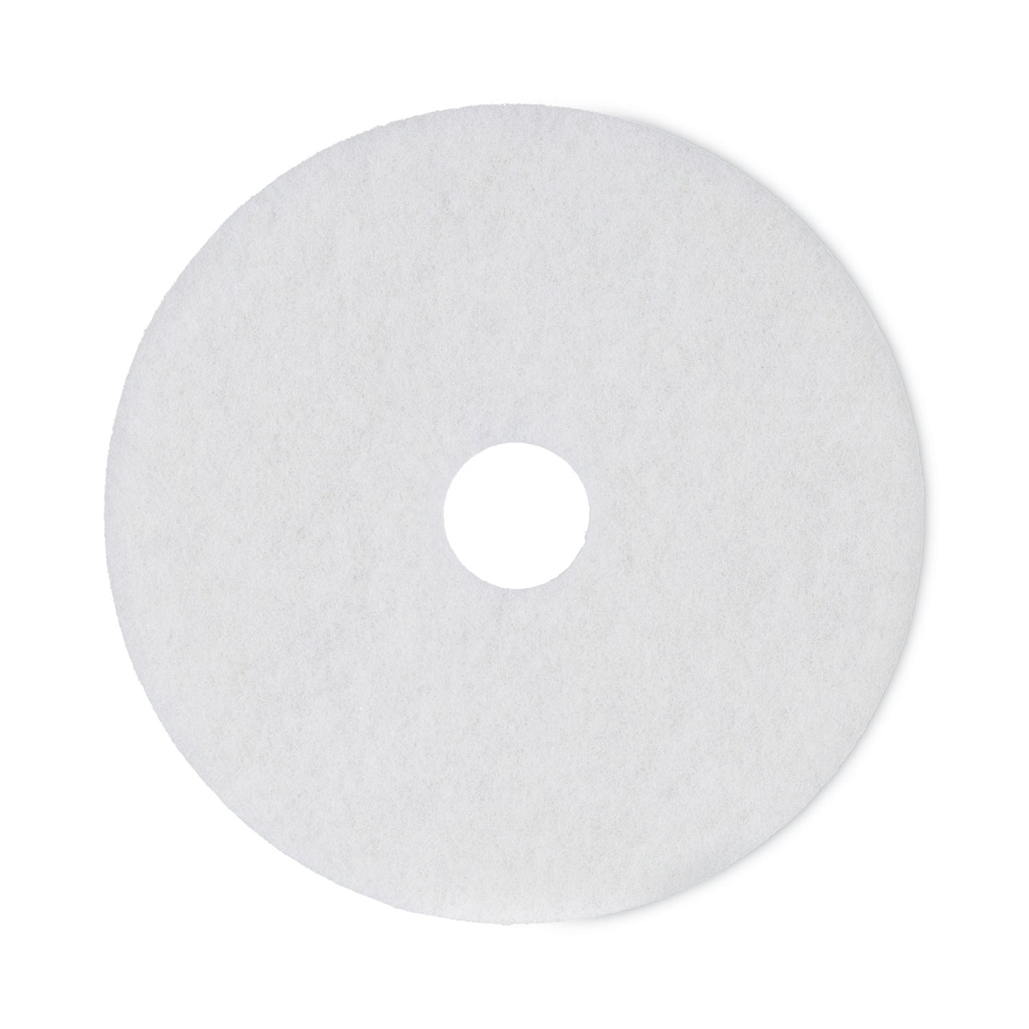 Boardwalk Polishing Floor Pads, 18" Diameter, White, 5/Carton (4018WHI)