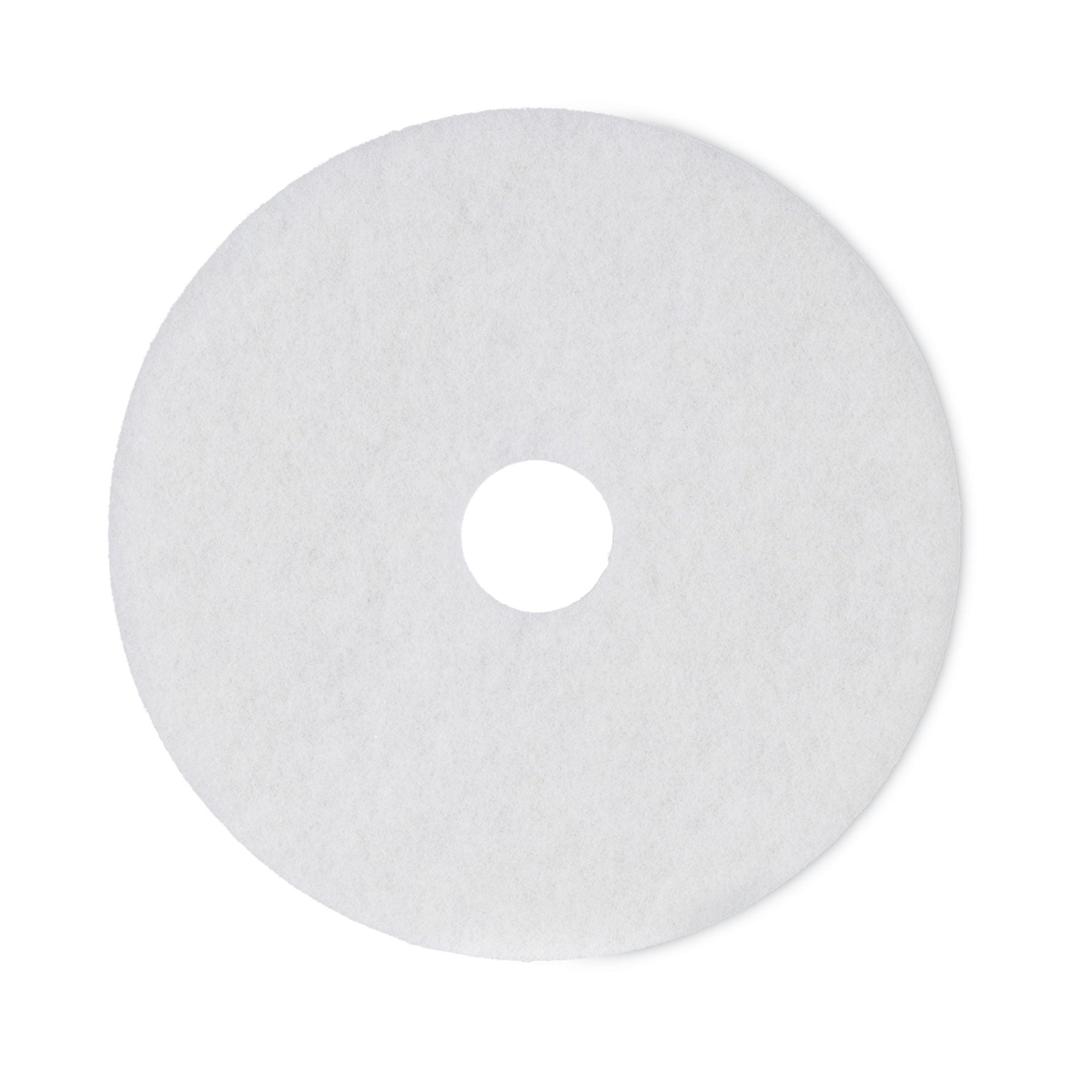 Boardwalk Polishing Floor Pads, 18" Diameter, White, 5/Carton (4018WHI)