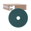 Boardwalk Heavy-Duty Scrubbing Floor Pads, 18" Diameter, Green, 5/Carton (4018GRE)