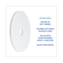 Boardwalk Polishing Floor Pads, 17" Diameter, White, 5/Carton (4017WHI)