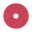 Boardwalk Buffing Floor Pads, 17" Diameter, Red, 5/Carton (4017RED)