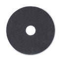 Boardwalk Stripping Floor Pads, 16" Diameter, Black, 5/Carton (4016BLA)