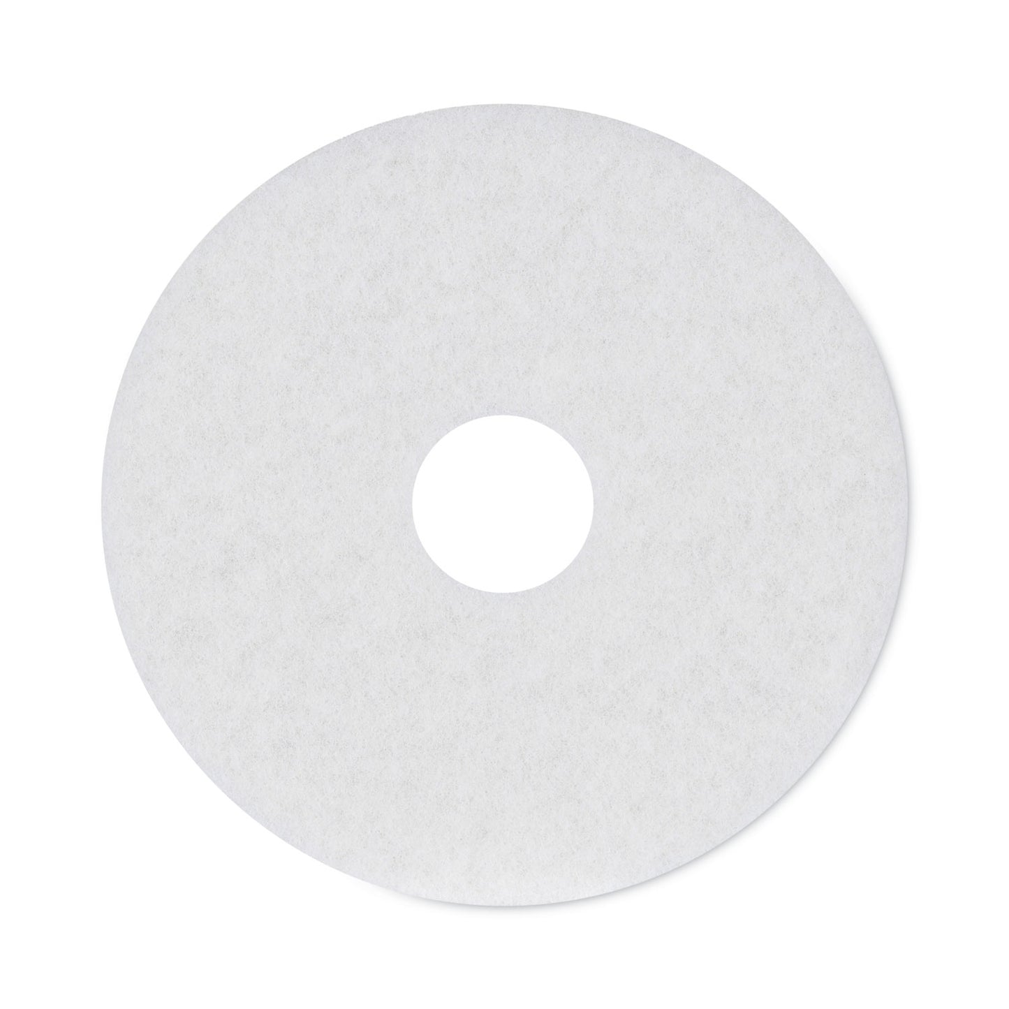 Boardwalk Polishing Floor Pads, 15" Diameter, White, 5/Carton (4015WHI)