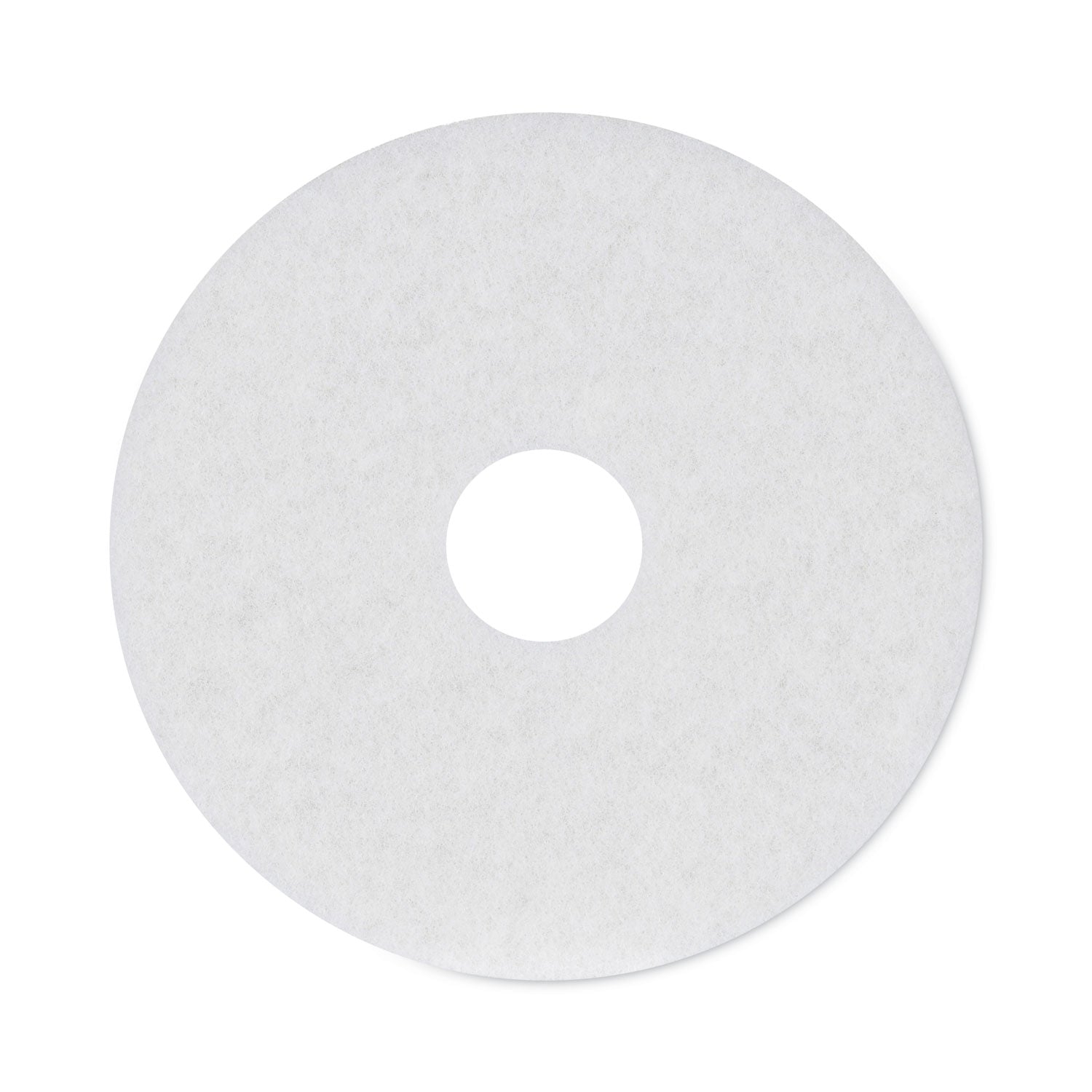 Boardwalk Polishing Floor Pads, 15" Diameter, White, 5/Carton (4015WHI)