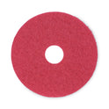 Boardwalk Buffing Floor Pads, 15" Diameter, Red, 5/Carton (4015RED)