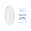 Boardwalk Polishing Floor Pads, 14" Diameter, White, 5/Carton (4014WHI)