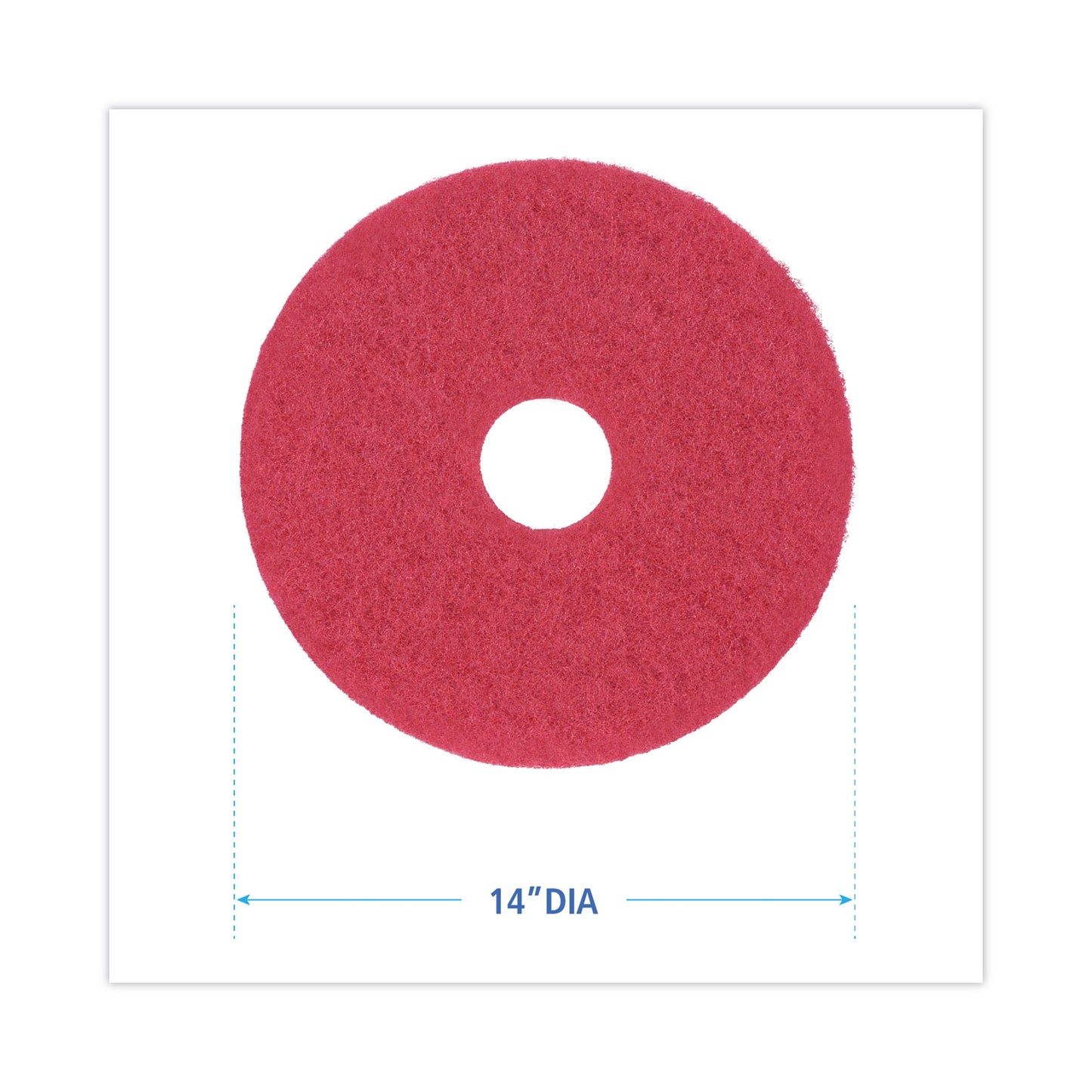 Boardwalk Buffing Floor Pads, 14" Diameter, Red, 5/Carton (4014RED)