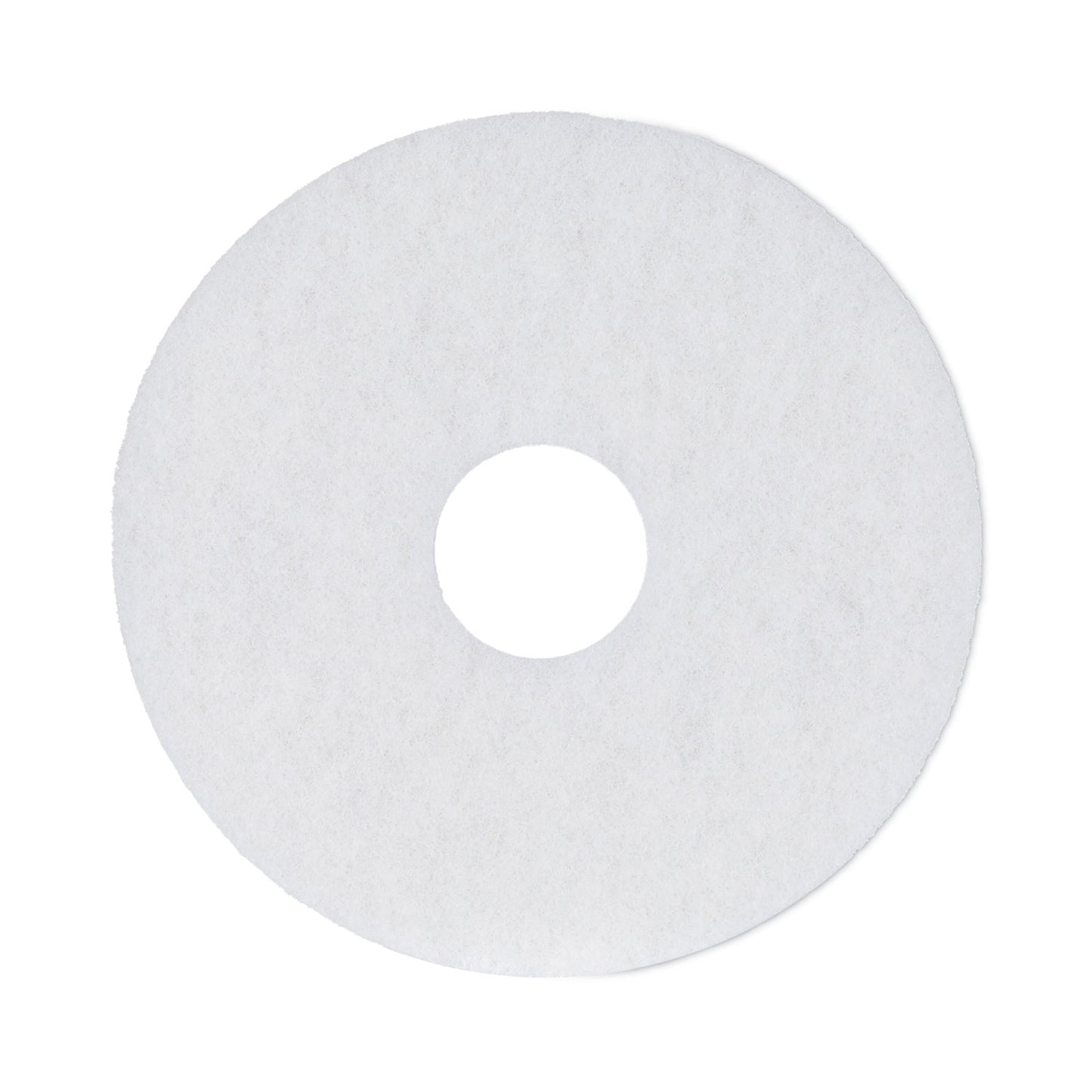 Boardwalk Polishing Floor Pads, 13" Diameter, White, 5/Carton (4013WHI)