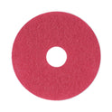 Boardwalk Buffing Floor Pads, 13" Diameter, Red, 5/Carton (4013RED)