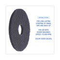 Boardwalk Stripping Floor Pads, 13" Diameter, Black, 5/Carton (4013BLA)