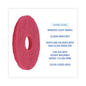 Boardwalk Buffing Floor Pads, 12" Diameter, Red, 5/Carton (4012RED)
