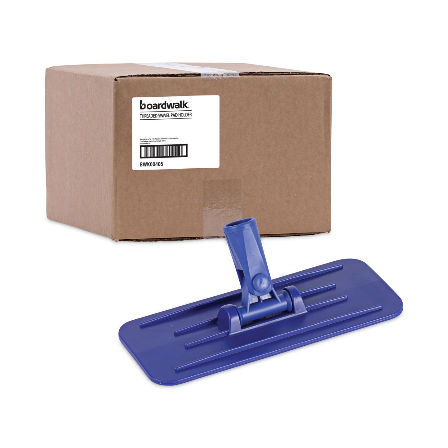 Boardwalk Swivel Pad Holder, Plastic, Blue, 4 x 9, 12/Carton (00405)