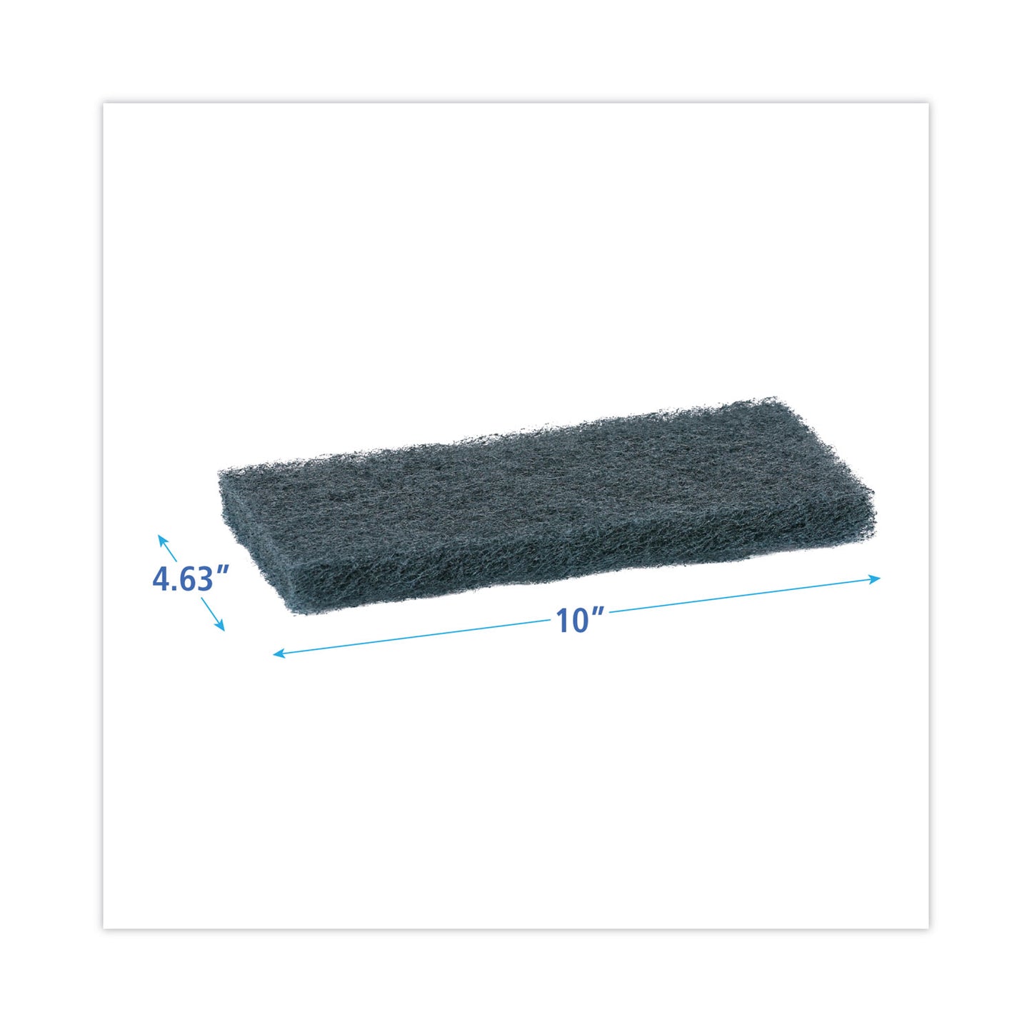 Boardwalk Medium-Duty Scour Pad, 10 x 4.63, Blue, 20/Carton (402)