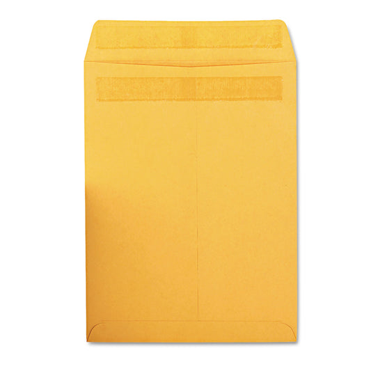 Quality Park Redi-Seal Catalog Envelope, #10 1/2, Cheese Blade Flap, Redi-Seal Adhesive Closure, 9 x 12, Brown Kraft, 100/Box (43567)