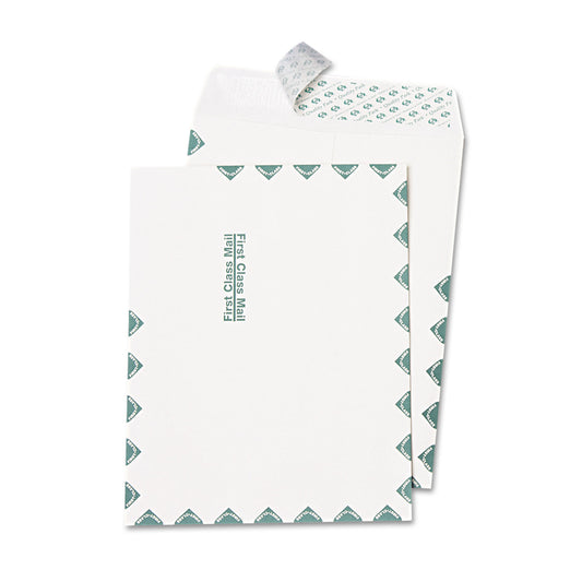Quality Park Redi-Strip Catalog Envelope, First Class, #13 1/2, Cheese Blade Flap, Redi-Strip Adhesive Closure, 10 x 13, White, 100/Box (44786)