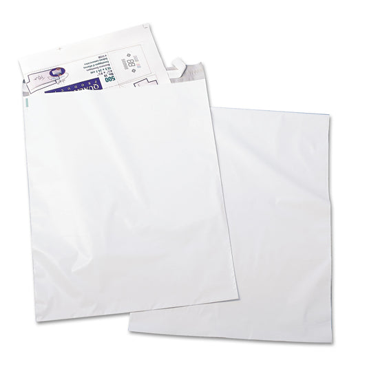 Quality Park Redi-Strip Poly Mailer, #6, Square Flap, Redi-Strip Adhesive Closure, 14 x 19, White, 100/Pack (45235)