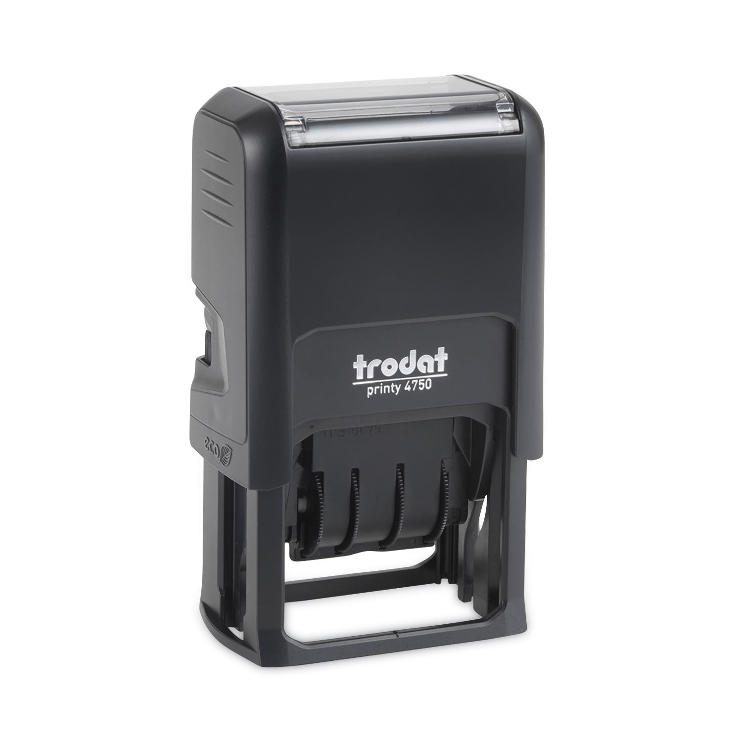 Trodat Printy Economy 5-in-1 Date Stamp, Self-Inking, 1.63" x 1", Blue/Red (E4756)