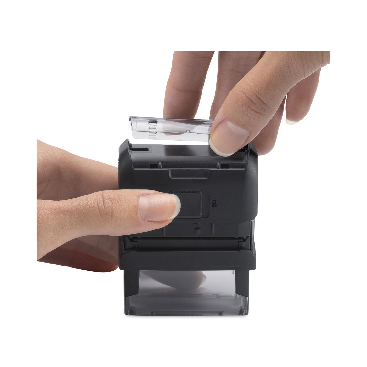 Trodat Printy Do It Yourself Self-Inking Message Stamp, 0.75" x 1.88", Black (5915)