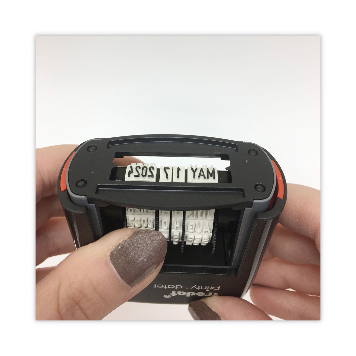 Trodat Printy Economy Date Stamp, Self-Inking, 1.63" x 0.38", Black (E4820)