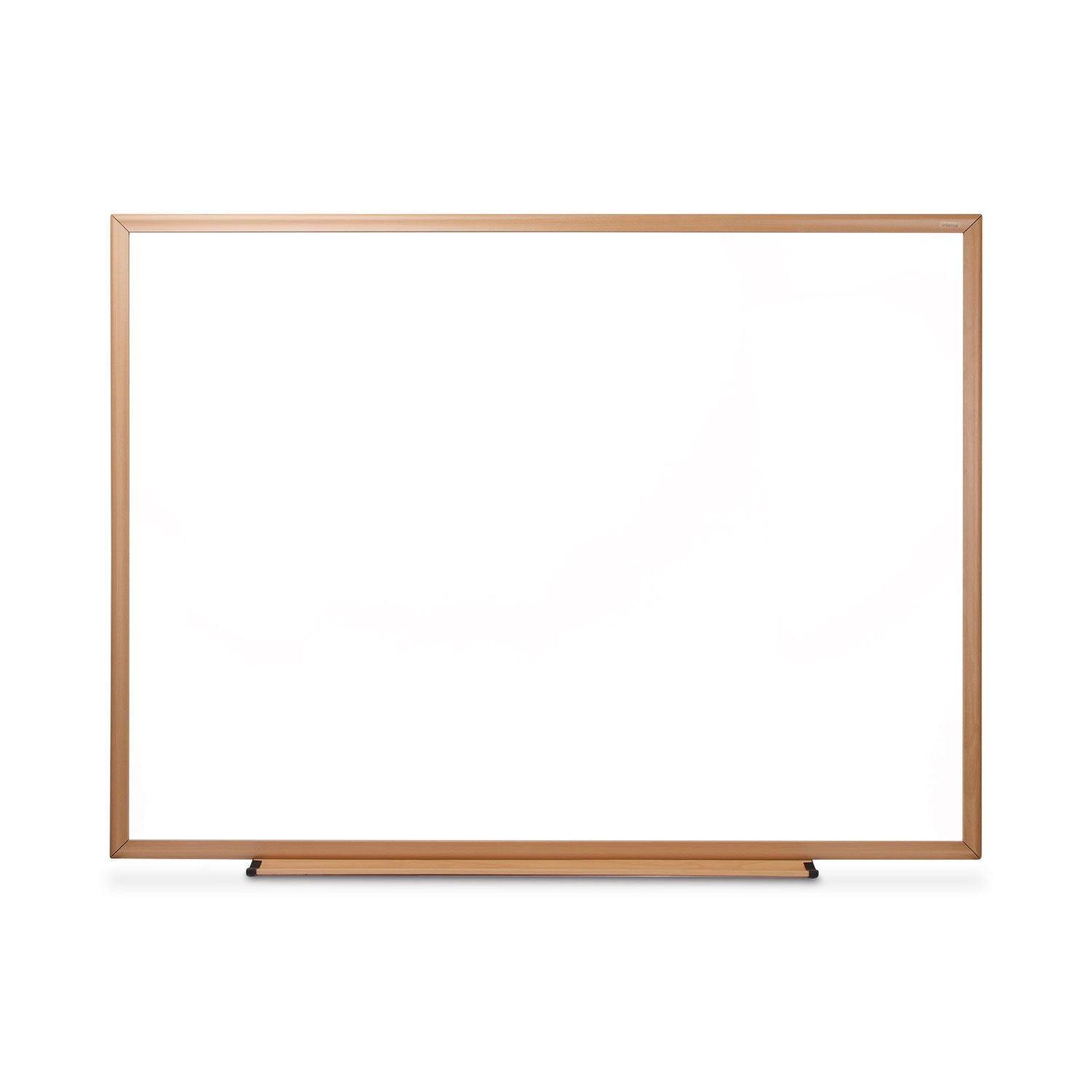 Universal Deluxe Melamine Dry Erase Board, 48 x 36, Melamine White Surface, Oak Fiberboard Frame (43618)