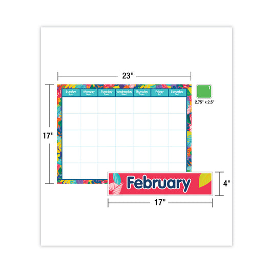 Carson-Dellosa Calendar Bulletin Board Sets, 134-Piece Set, One World, 23" x 17", Multicolor (110486)