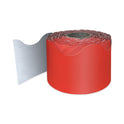 Carson-Dellosa Rolled Borders, Scalloped Border, Back to School, 2.25" x 65 ft, Red (108465)