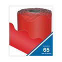 Carson-Dellosa Rolled Borders, Scalloped Border, Back to School, 2.25" x 65 ft, Red (108465)